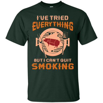 I Can’t Quit Smoking Barbecue Party T-shirt Forest