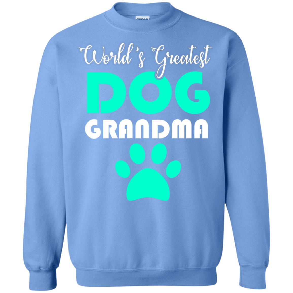 World_s Greatest Dog Grandma Cool Shirt For Mama Love Dogs Carolina Blue