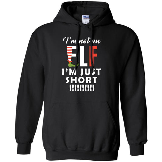 Christmas T-shirt I'm Not An Elf I'm Just Short Black