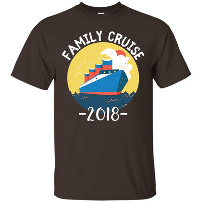 Summer Holiday T-shirt Family Cruise 2018 Dark Chocolate