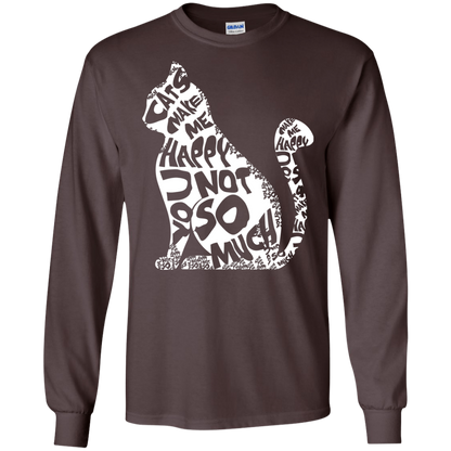 Cat Lover T-shirt Cat Make Me Happy You Not So Much Dark Chocolate