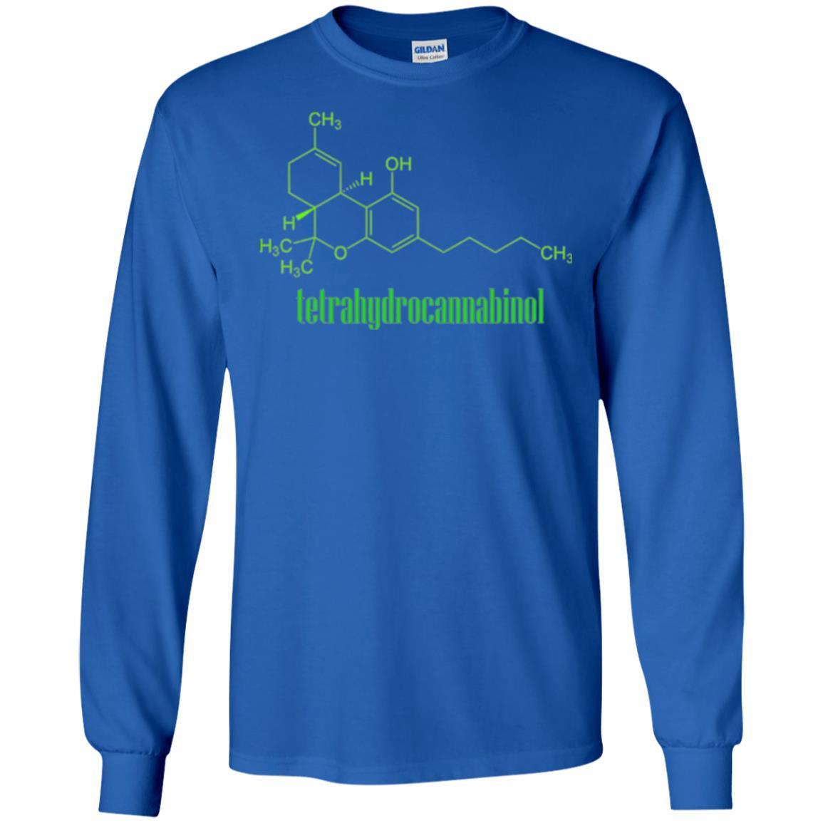 Canabis Molecule T-shirt Tetrahydrocannabinol Thc Royal