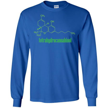 Canabis Molecule T-shirt Tetrahydrocannabinol Thc Royal