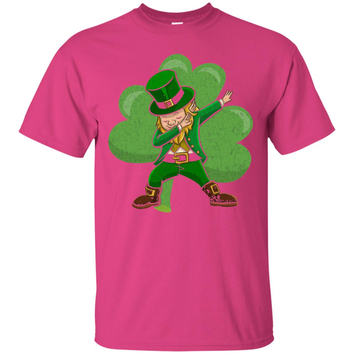 Funny Dabbing Leprechaun Shirt St Patricks Day T-shirt Heliconia