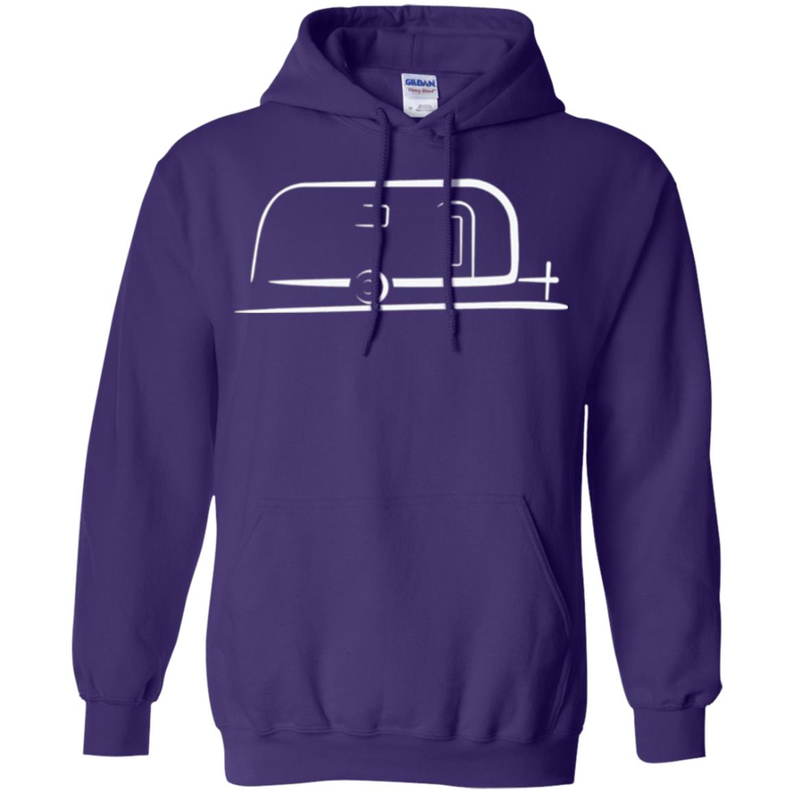 Vintage Airstream Style Streamlined Trailer T-shirt Purple