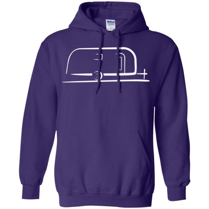 Vintage Airstream Style Streamlined Trailer T-shirt Purple