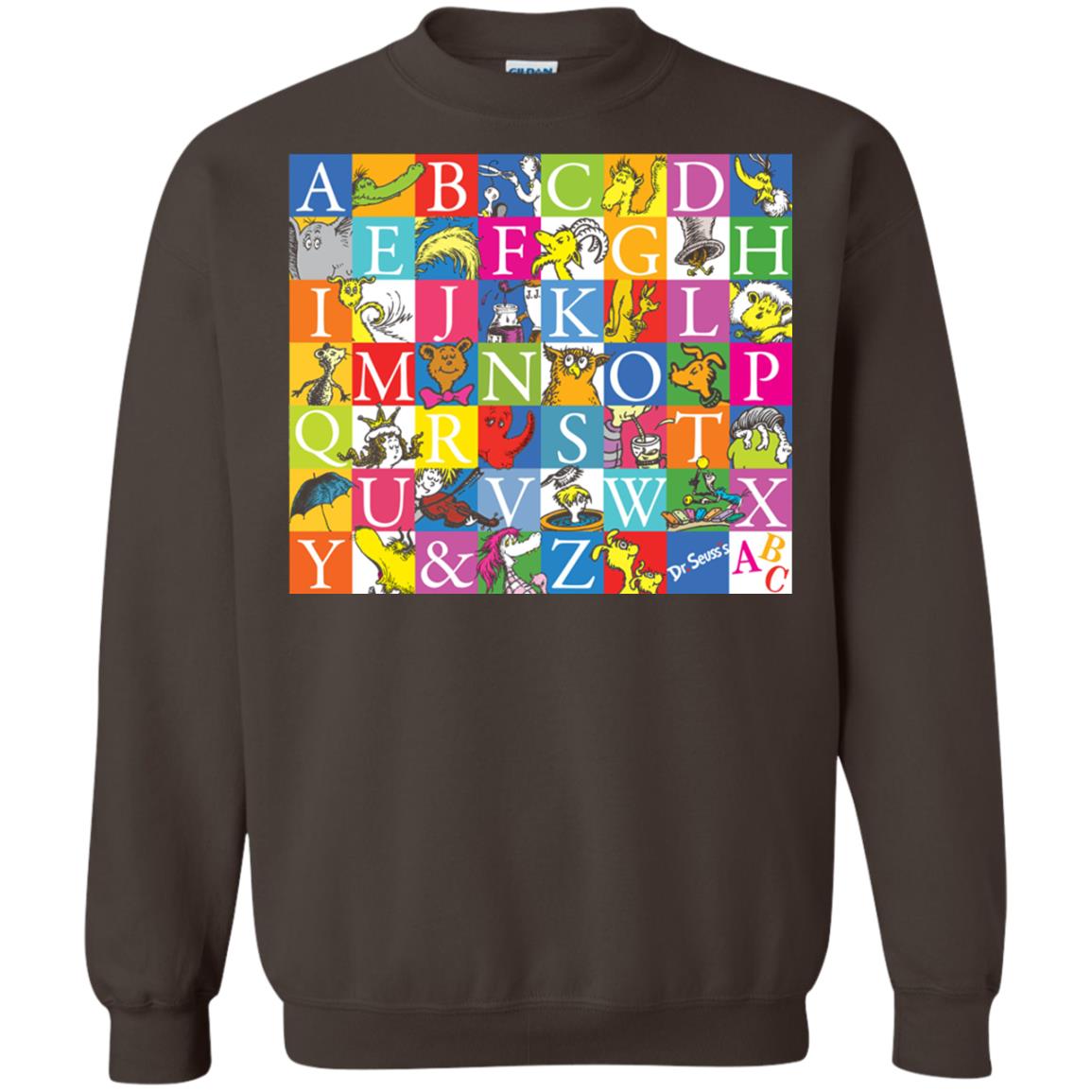 Dr. Seuss A To Z Gift Shirt For Funny Man Dark Chocolate
