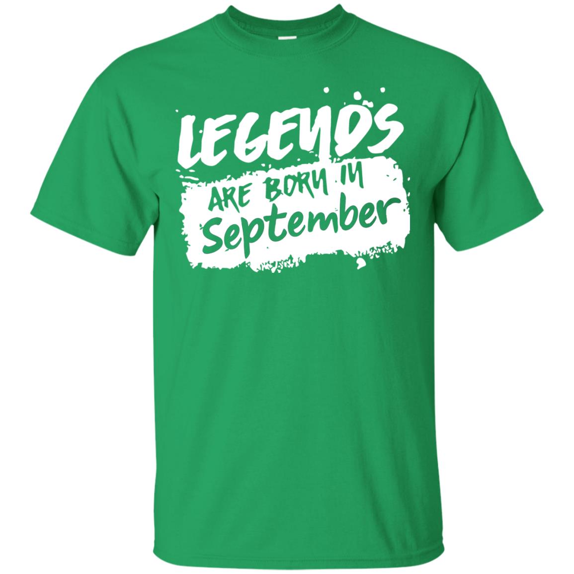 September Birthday Shirt Legends Are Born In September Irish Green