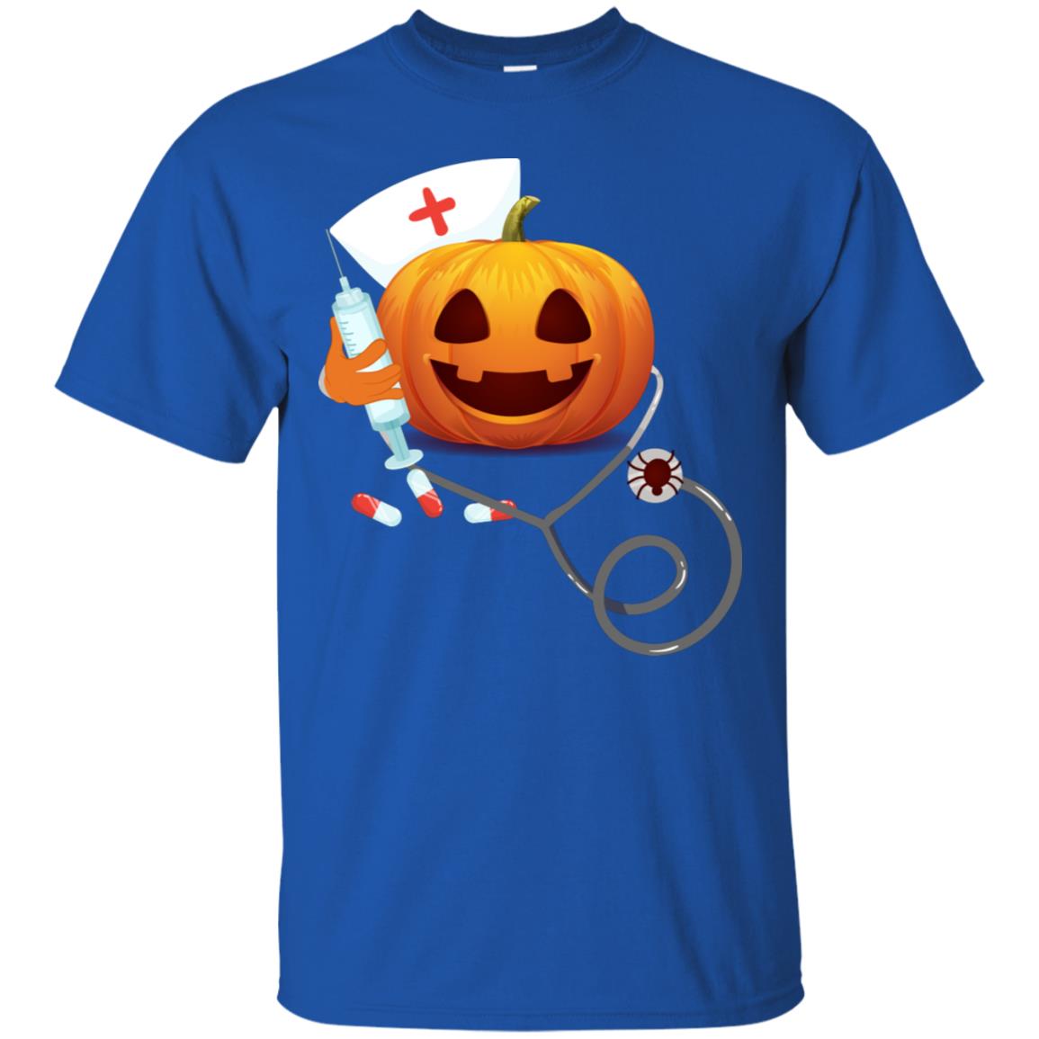 Pumpkin Nurse Nursing Halloween Gift Shirt Royal