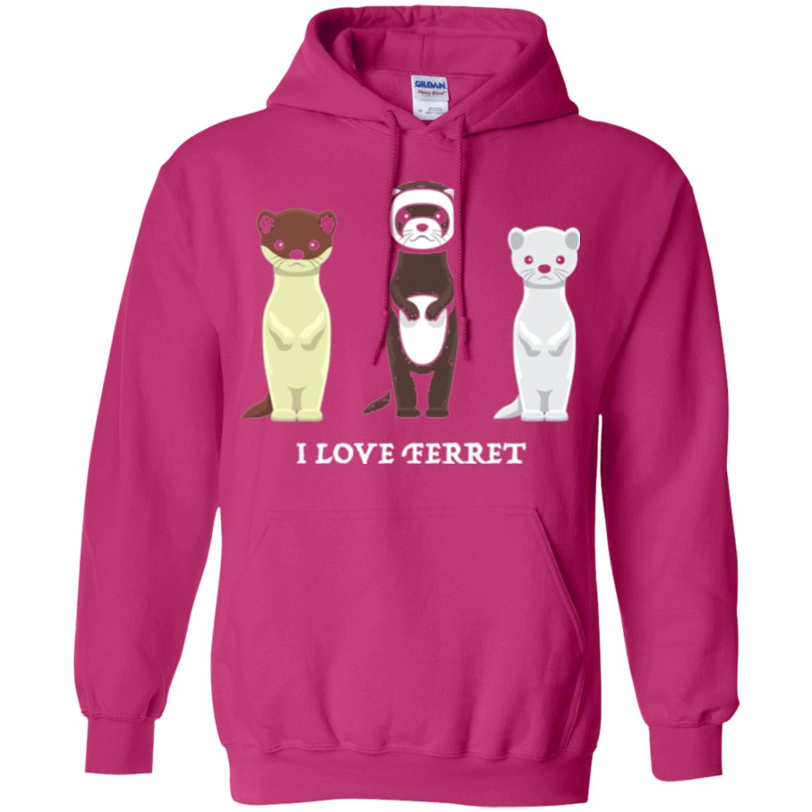 Ferret T-shirt I Love Ferret Heliconia