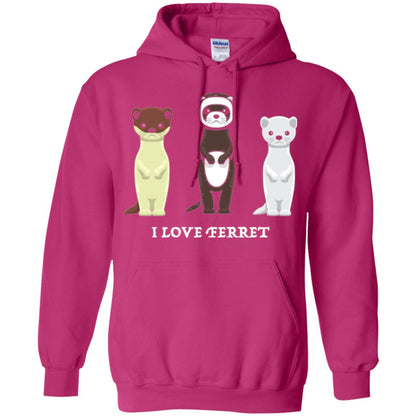 Ferret T-shirt I Love Ferret Heliconia