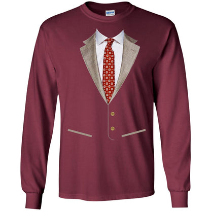 Tuxedo T-shirt Retro Prom Men With Bowtie Maroon