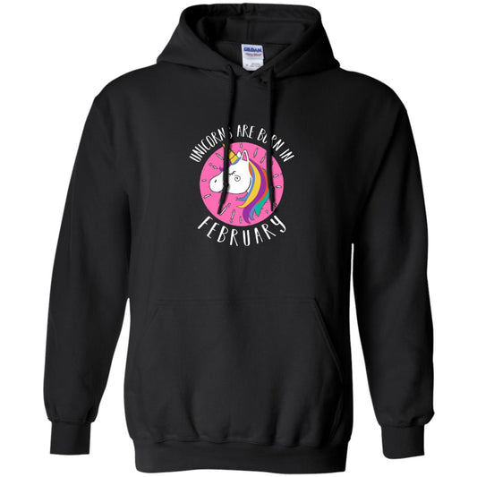 February Birthday T-shirt Unicorns Are Born In February Black