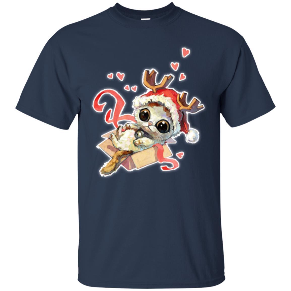 Cat Lover T-shirt Merry Christmas Navy