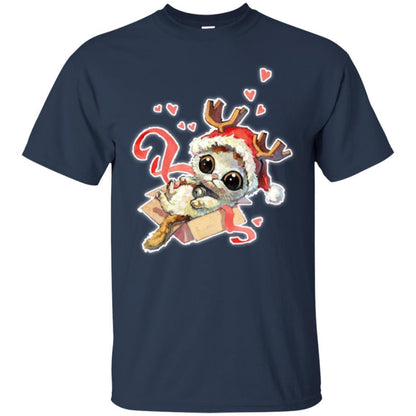 Cat Lover T-shirt Merry Christmas Navy