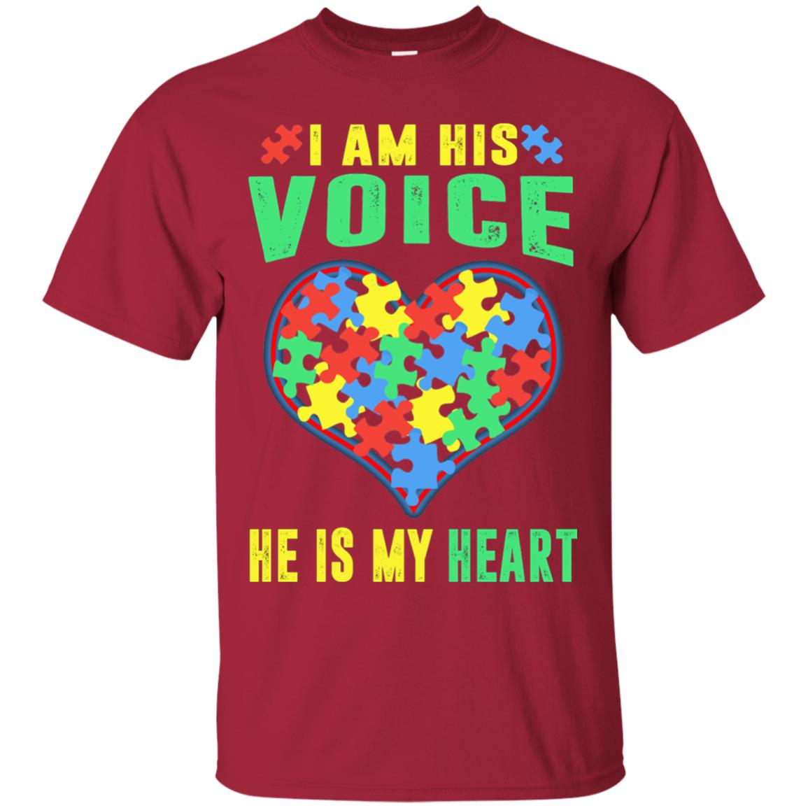 Autism Awareness Shirt He Is My Heart Cardinal