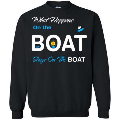 What Happens On The Boat Stay On The Boat Summer Vacation Shirt Black