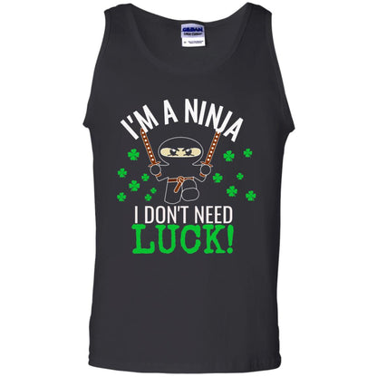 Ninja Luck Green St. Patrick_s Day T-shirt Black