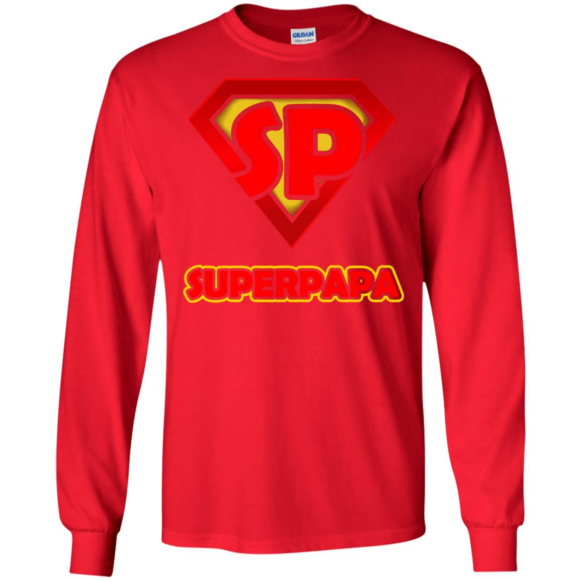 Superpapa Grandfather Grandpapa Shirt Red
