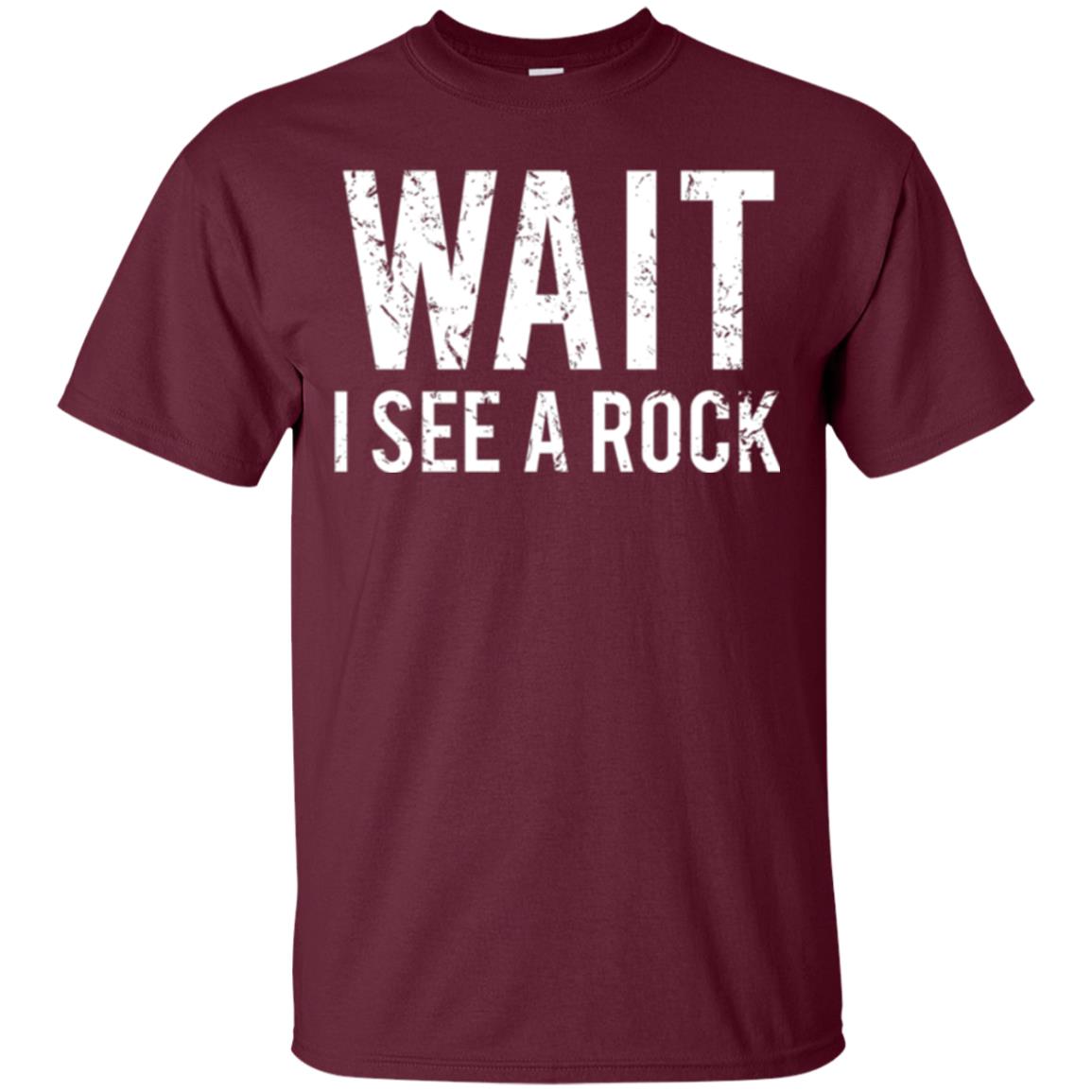 Geology T-shirt I See A Rock Maroon