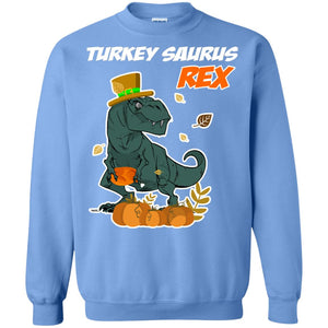 Turkey Rex Saurus Dinosaur Thanksgiving Idea ShirtG180 Gildan Crewneck Pullover Sweatshirt 8 oz.