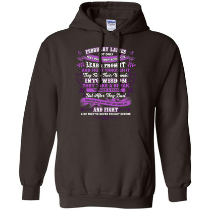 February Ladies Shirt Not Only Feel Pain They Accept It Learn From It They Turn Their Wounds Into Wisdom Dark Chocolate