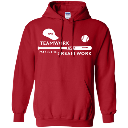 Baseball T-shirt Teamwork Makes The Dream Work Red
