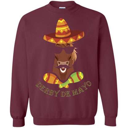 Derby De Mayo Kentucky Horse Race Sombrero Mexican T-shirt Maroon