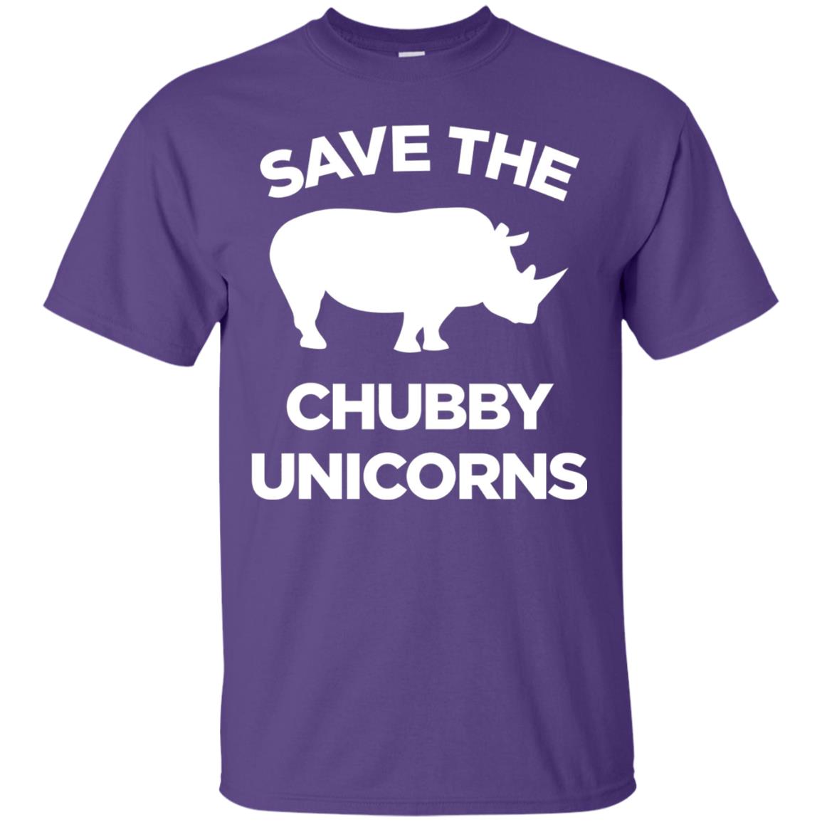 Save The Chubby Unicorns Funny Unicorn Lover T-shirt Purple