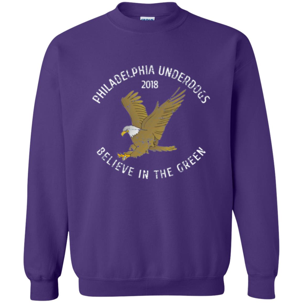 Eagle Lover T-shirt 2018 Philadelphia Underdogs Believe In The Green Purple