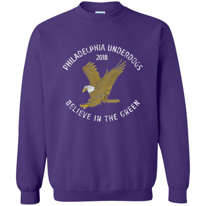 Eagle Lover T-shirt 2018 Philadelphia Underdogs Believe In The Green Purple