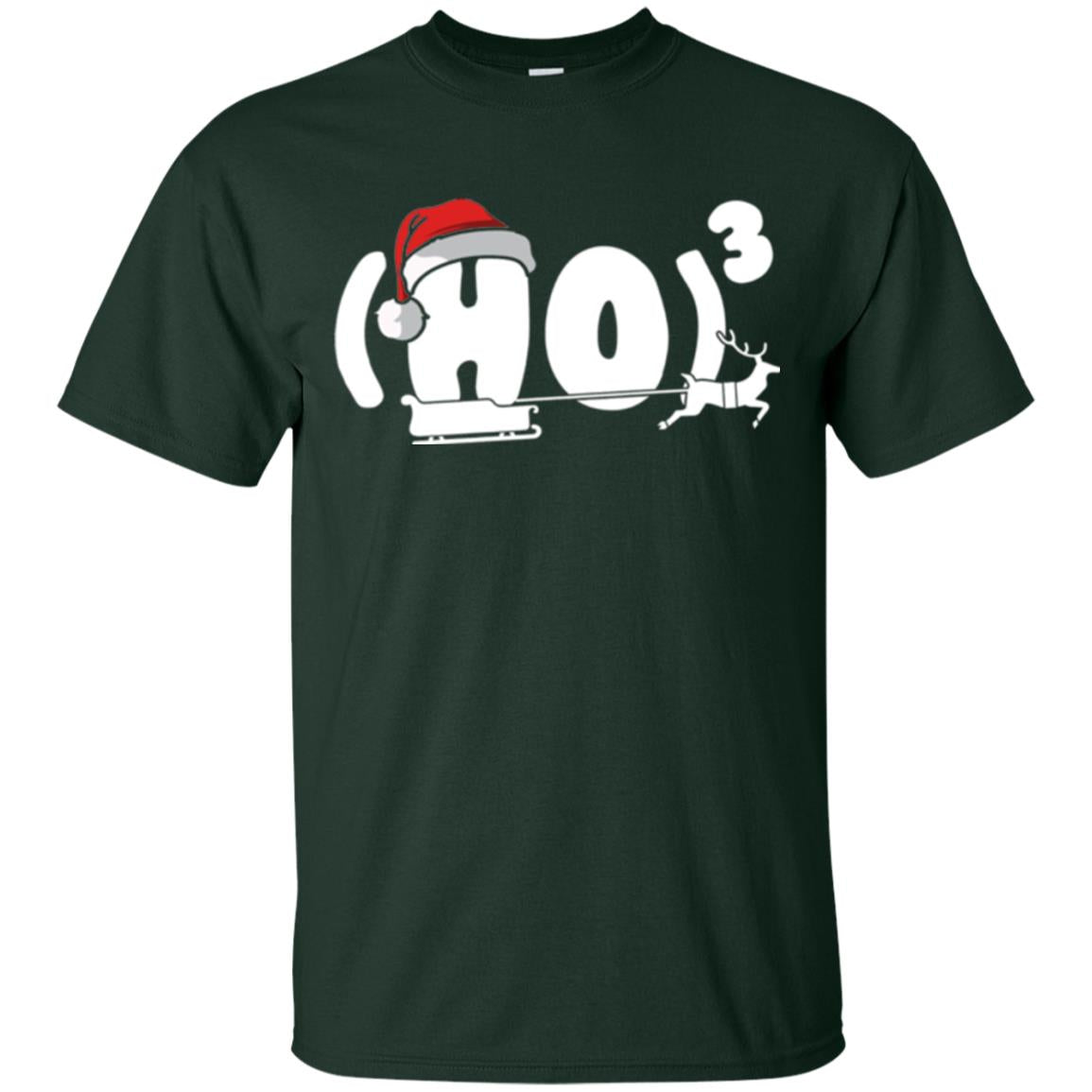 Christmas T-shirt Ho Ho Ho Forest Green