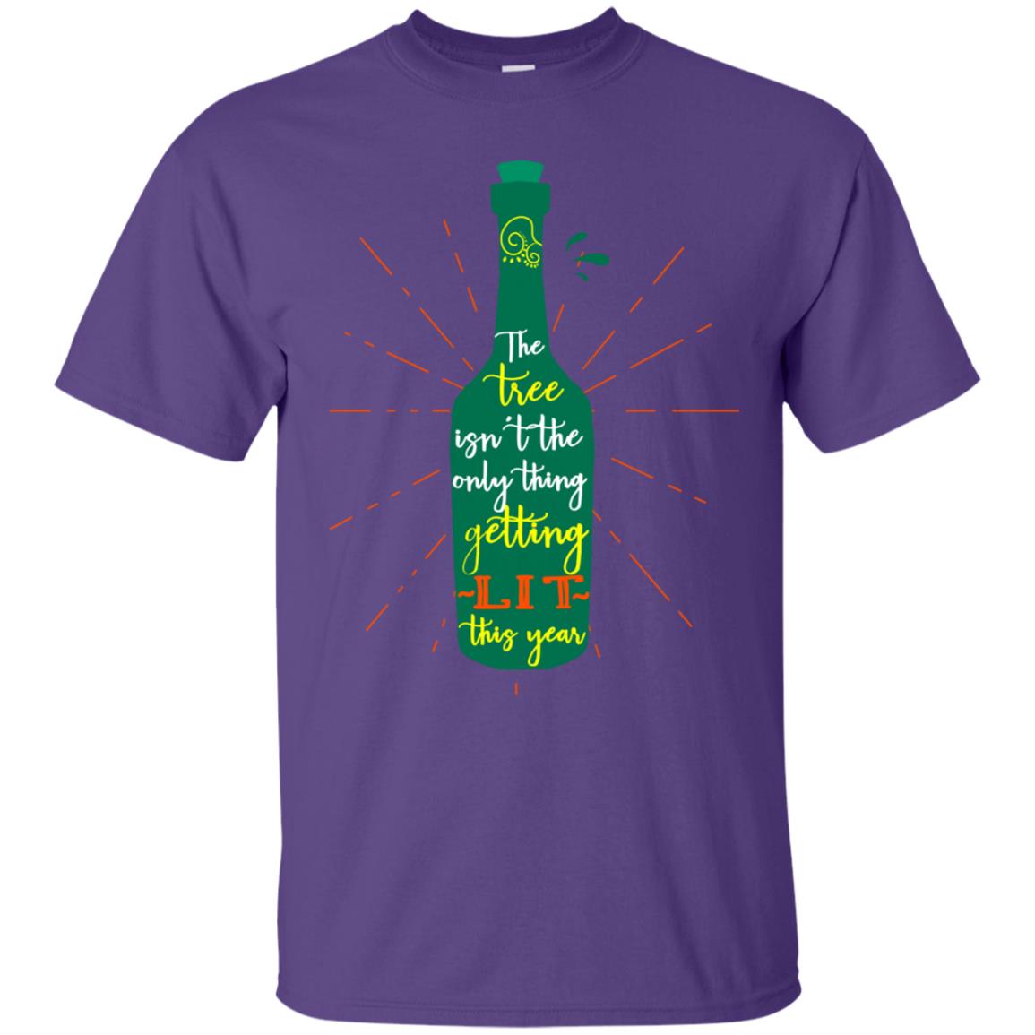 The Tree Isn't The Only Thing Getting Lit This Year Drinking Gift Shirt Purple