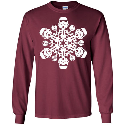 Christmas T-shirt Star Wars Stormtrooper Snowflake Maroon
