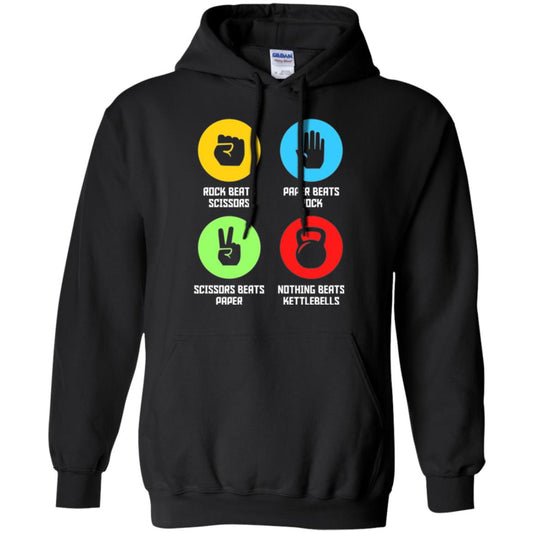 Fitness Gym Sports T-shirt Funny Nothing Beats Kettlebells Black