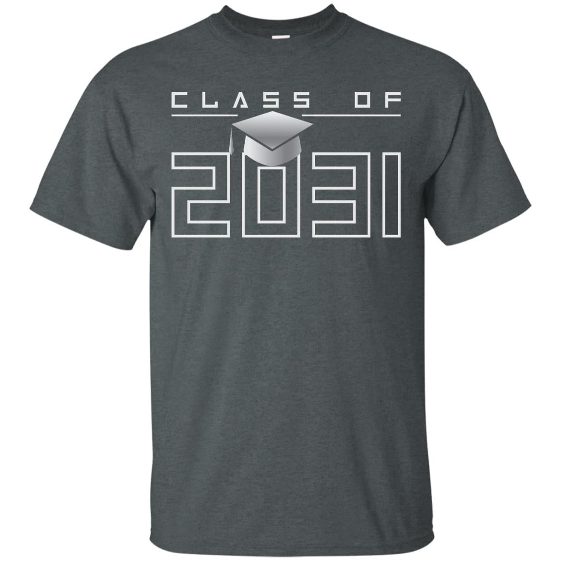 Class Of 2031 Kindergarten First Day Of School Graduate In 2031 Shirt Dark Heather