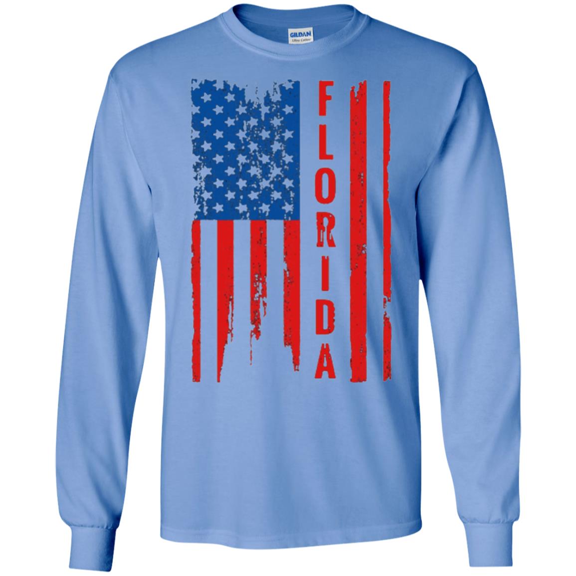 Florida State T-shirt American Flag Carolina Blue