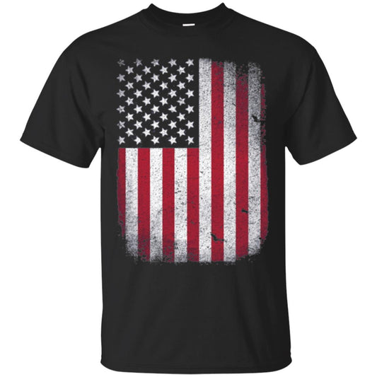 Usa Flag T-shirt 4th July Black