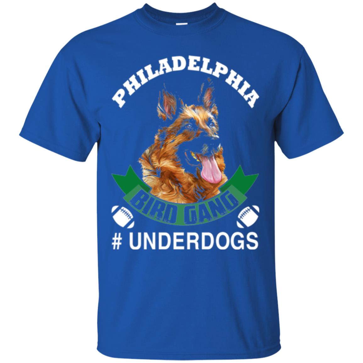 Football Lover T-shirt Philadelphia Bird Gang Underdogs 2018 Royal