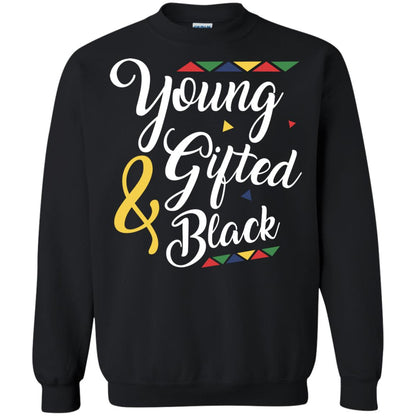 African American T-shirt Young Gifted And Black Black