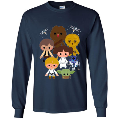 Film T-shirt Cute Kawaii Style Heroes Graphic Navy
