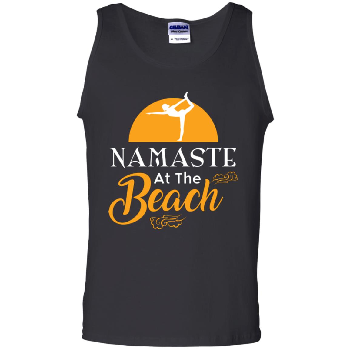 Yoga Lover T-shirt Namaste At The Beach Black