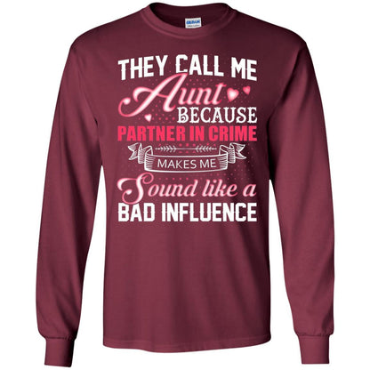 Aunt T-shirt They Call Me Aunt Maroon