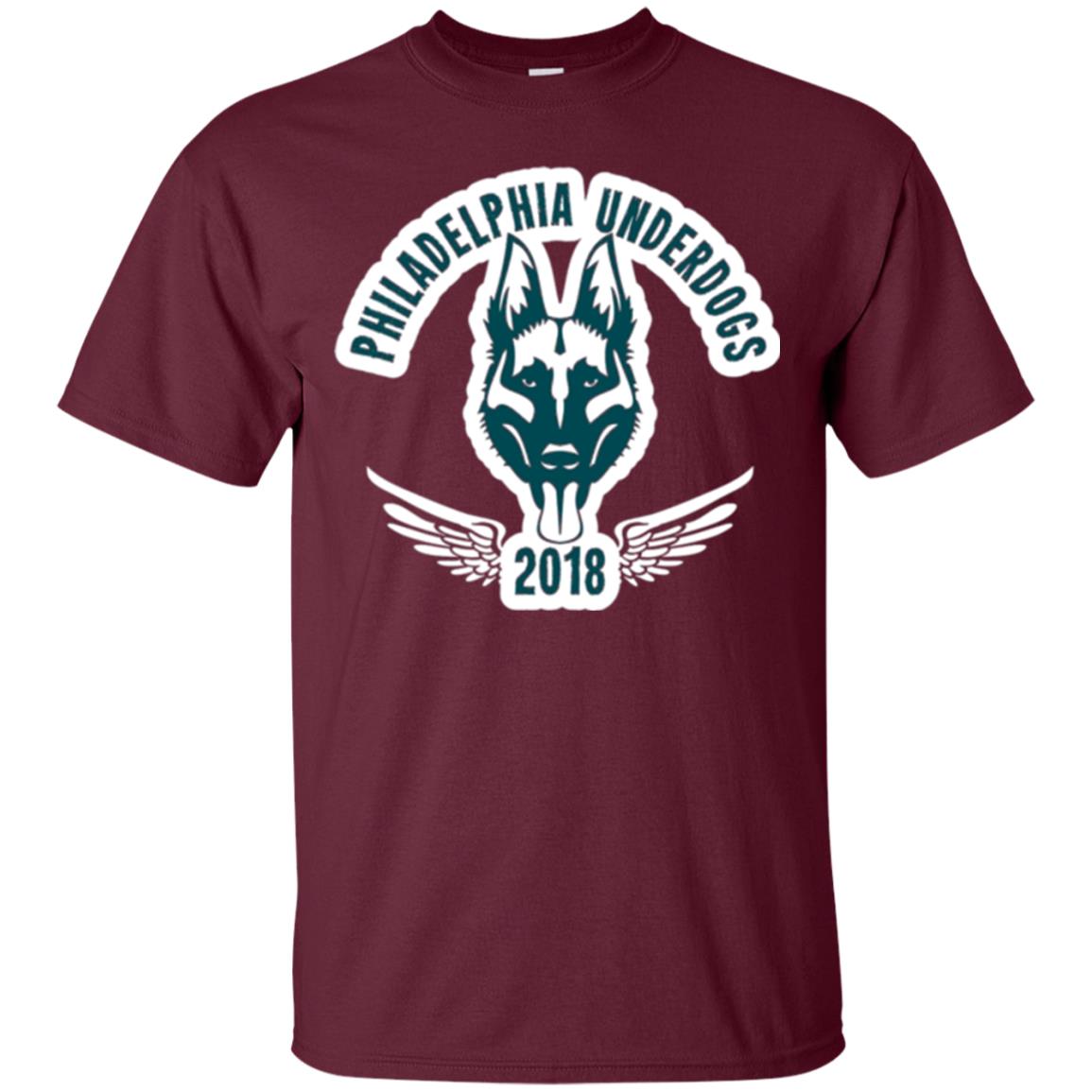 Dog Lover T-shirt Philadelphia Underdogs Maroon