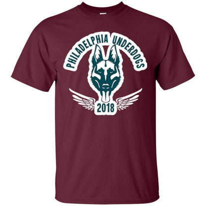Dog Lover T-shirt Philadelphia Underdogs Maroon