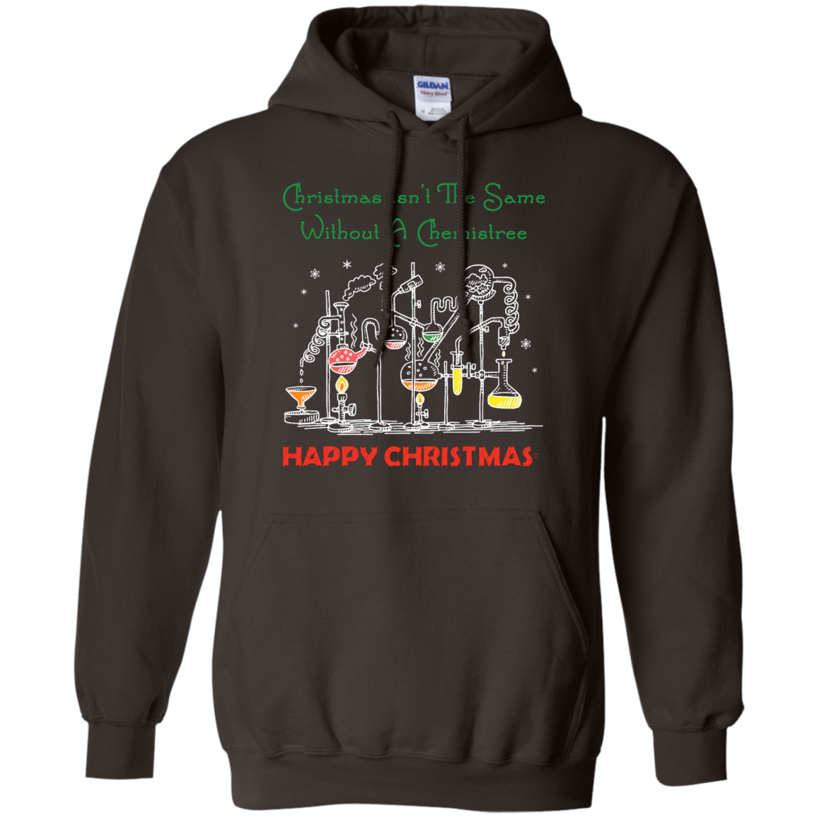 Christmas Isn't The Same Without A Chemistree Happy Christmas T-shirt Dark Chocolate