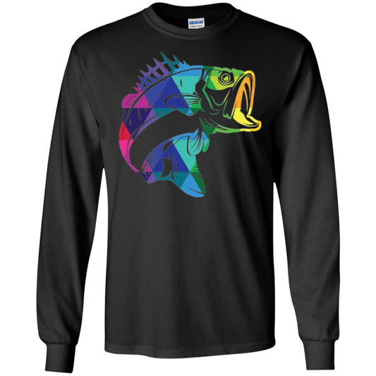 Fisherman T-shirt Fish For Bass Black
