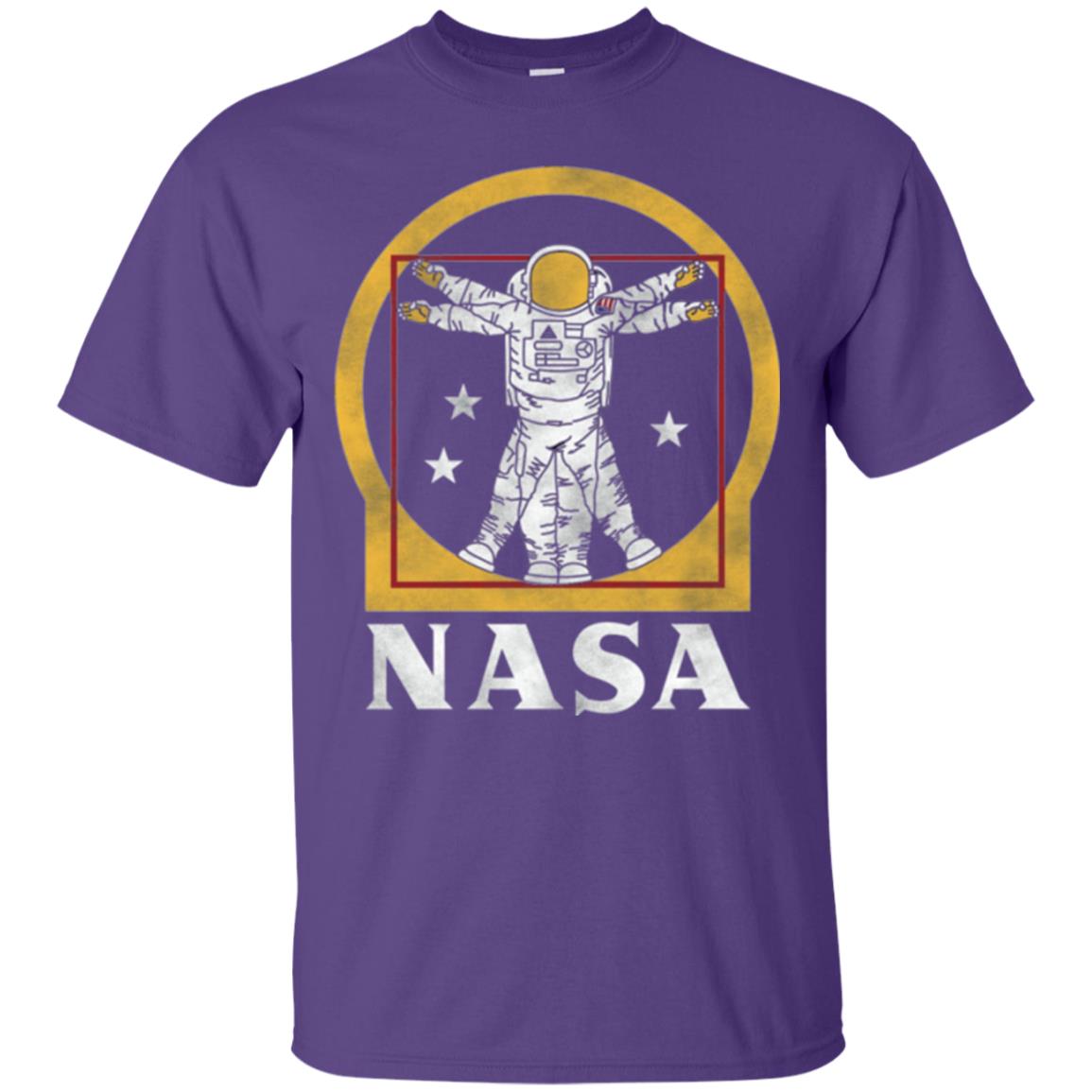 Vitruvian Astronaut T-shirt Purple