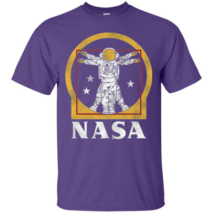 Vitruvian Astronaut T-shirt Purple