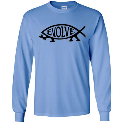 Darwin Evolution Evolve T-shirt Carolina Blue